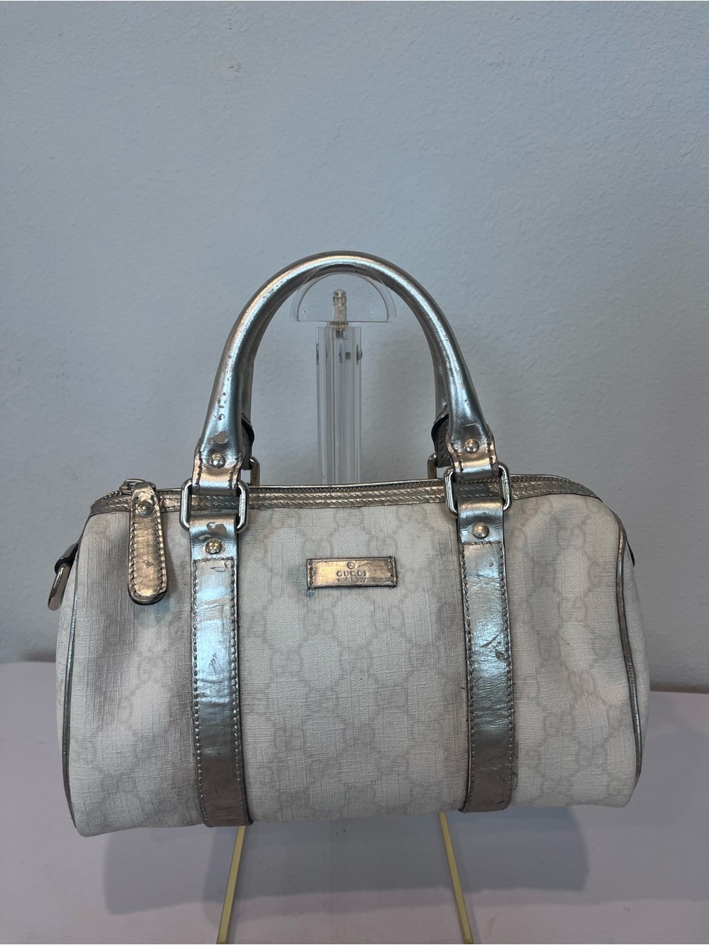 GUCCI GG METALLIC JOY BOSTON BAG.
